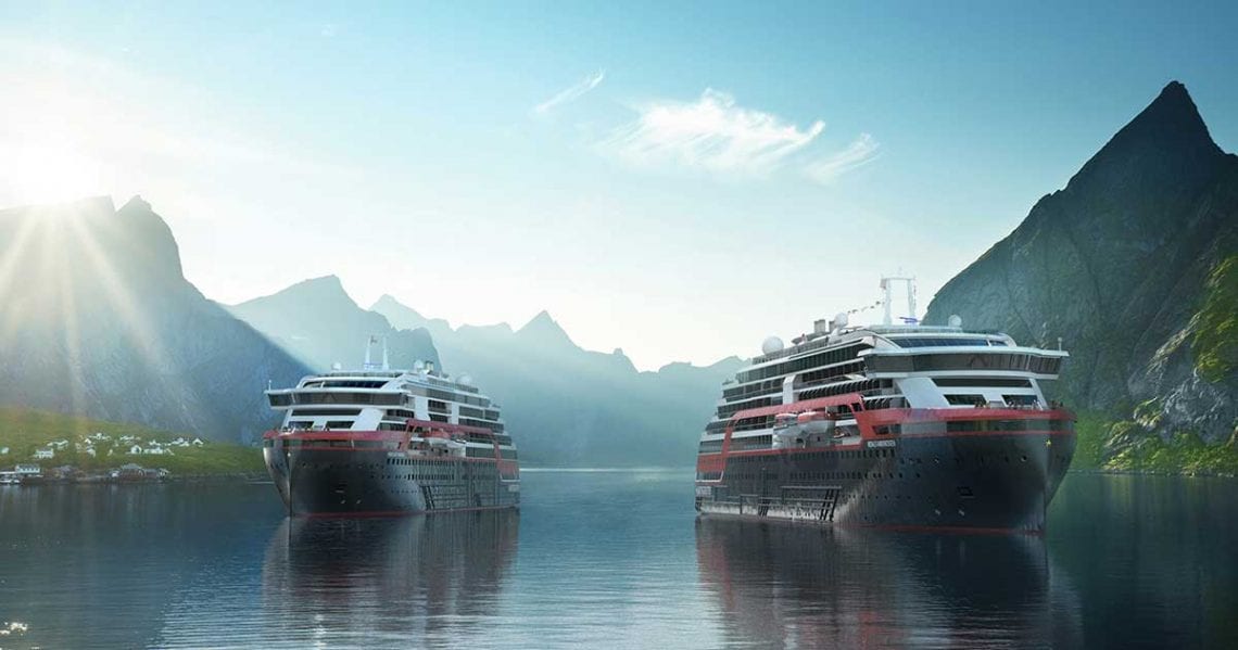 Hurtigruten vient d'annoncer la livraison de son dernier navire en avance, le MS fridtjof Nansen sera lui aussi un navire électrique